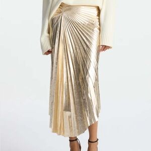A.L.C. Pale Gold Tori Skirt